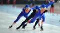 Dutch speedskaters training